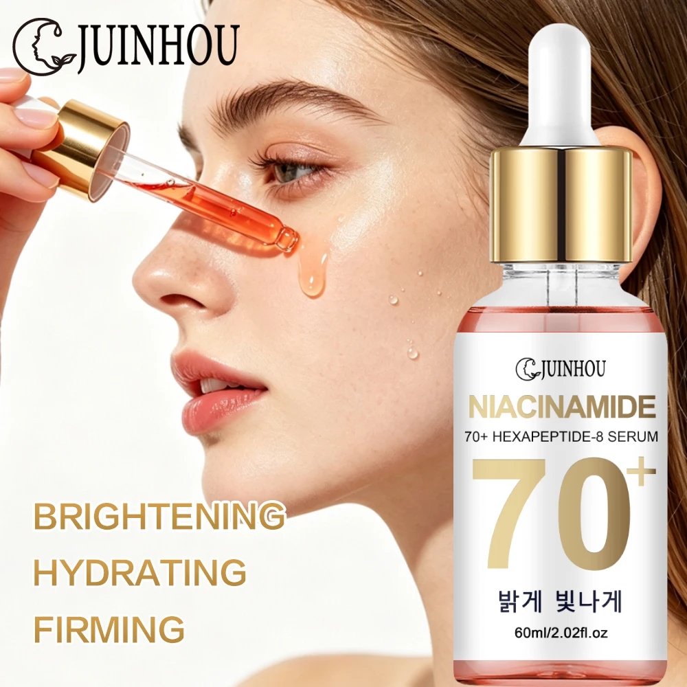 JUINHOU Face Serum with Nicotinamide & Hexapeptide‑8 Lightweight Facial Essence Boosts Radiance Softens Skin For All Skin Types