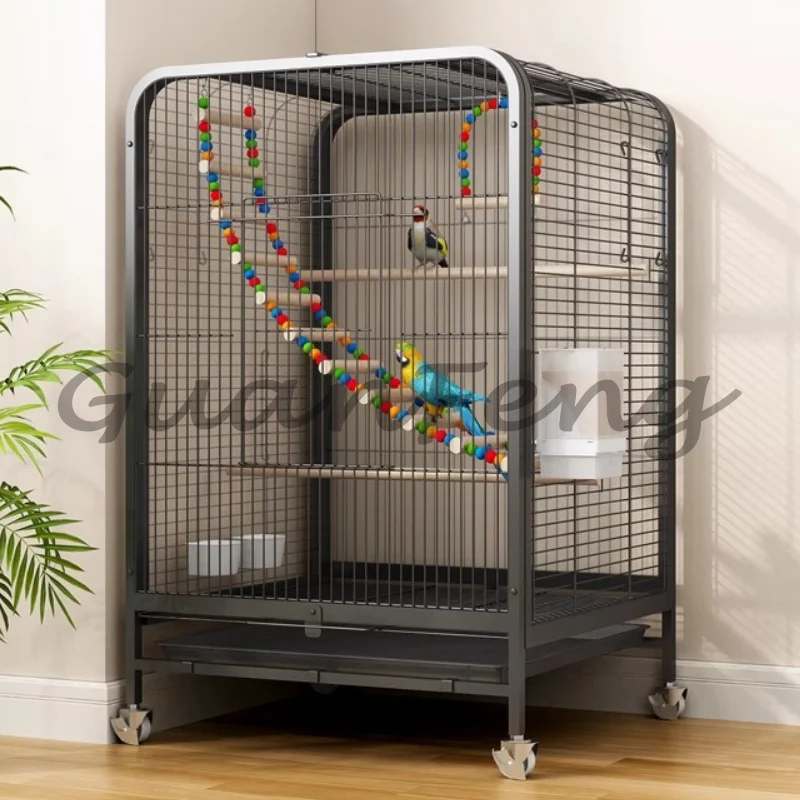 Large Bird Cage Villa, Multi-functional Indoor Parakeet Breeding Pet House, Pet Bird Products To Decorate Habitat