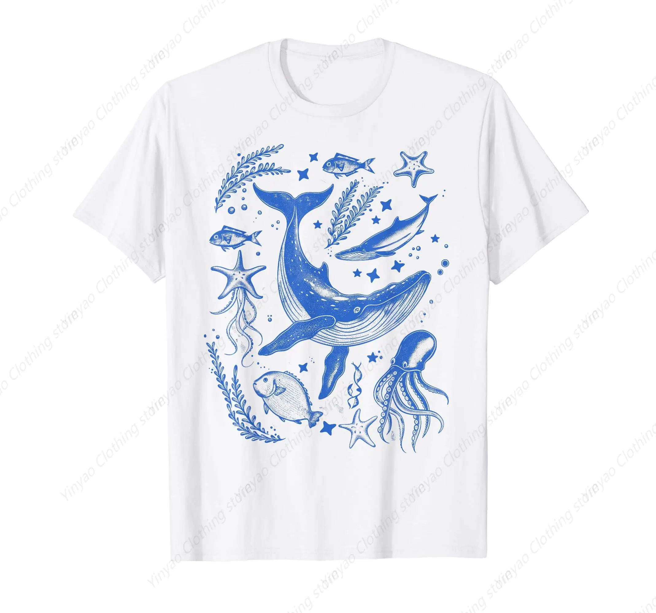 

Marine Biology Series Enthusiast T-shirt Fashionable and Novel Casual Gift Short Sleeve Cotton Top