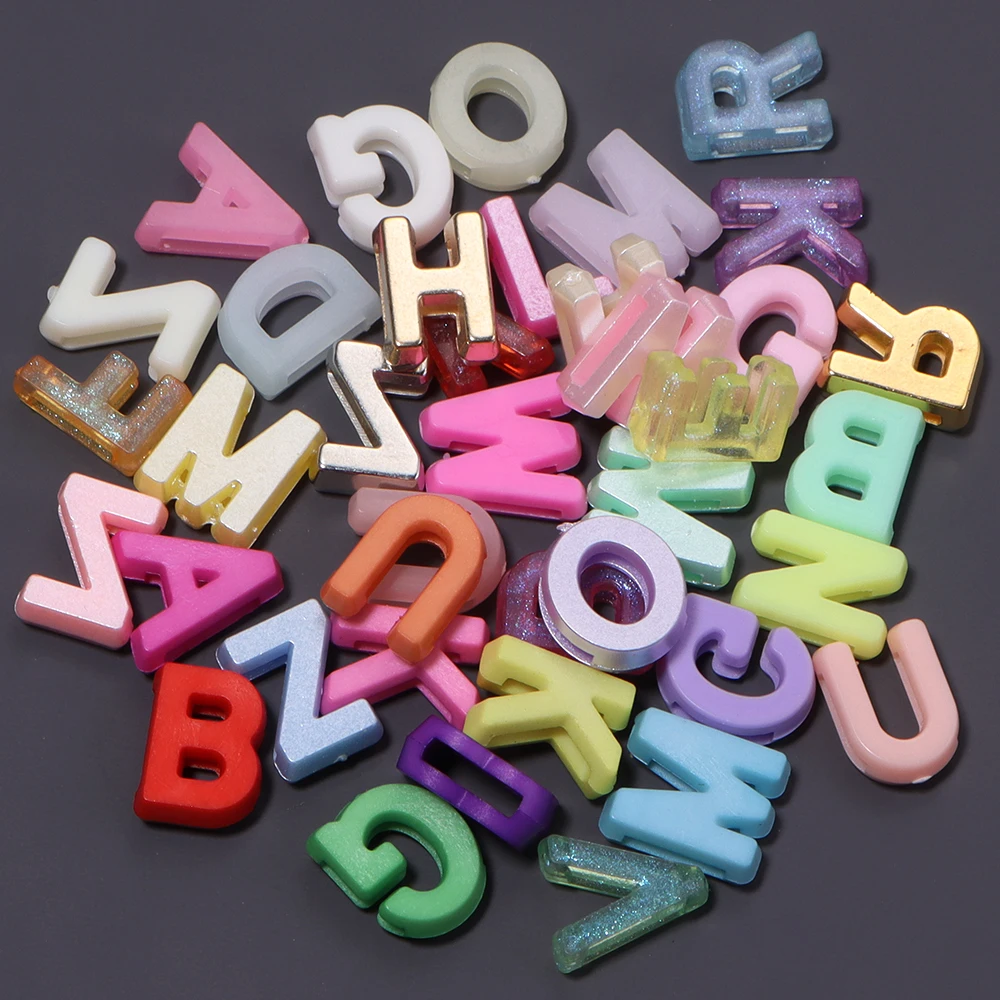 45g/Beutel Gemischte Acryl-Buchstabenperlen mit Großem Loch, Englische Buchstaben, Lose Abstandsperlen für DIY-Schlüsselanhänger, Handyketten und Schmuckherstellung – Detail 8