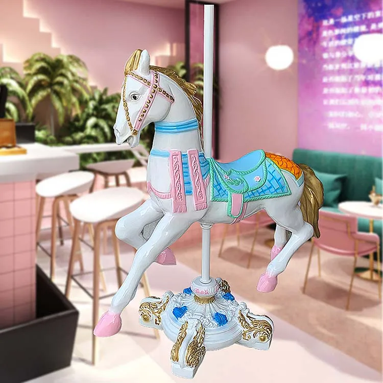 #@Amusement Park Unicorn Sculpture Unicorn Resin Ornaments Fiberglass Horse Decorations