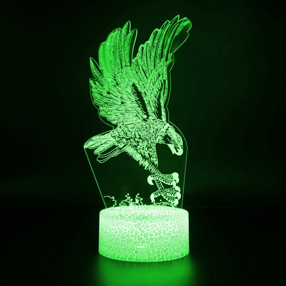 

Nighdn Eagle 3D Illusion Night Light LED Lamp Bedside Table Desk Decor Child Nightlight Birthday Christmas Gift Toys for Kids