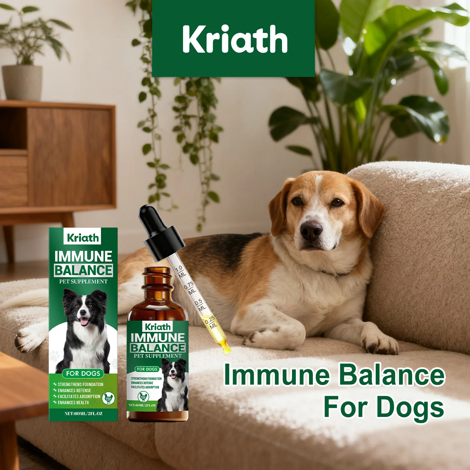 Hundeimmun-Kräuterstropfen steigern die Verteidigung von Hunden, Hühnergeschmack, nährende Tropfen, die leicht zu absorbieren und ihre Gesundheit zu pflegen