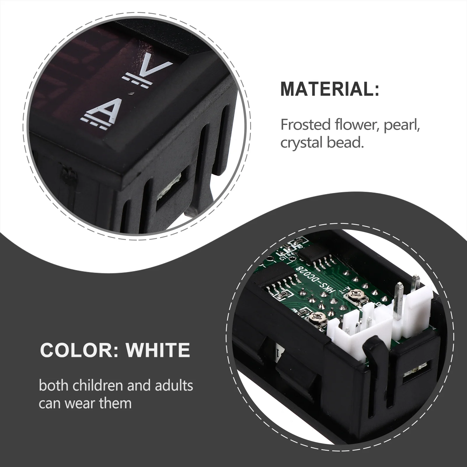 

100V 1a 10a 50a 100a Dc Amp Volt Gauge Clear LED Readings Night Visibility Simple Disassembly Compact Design Accurate