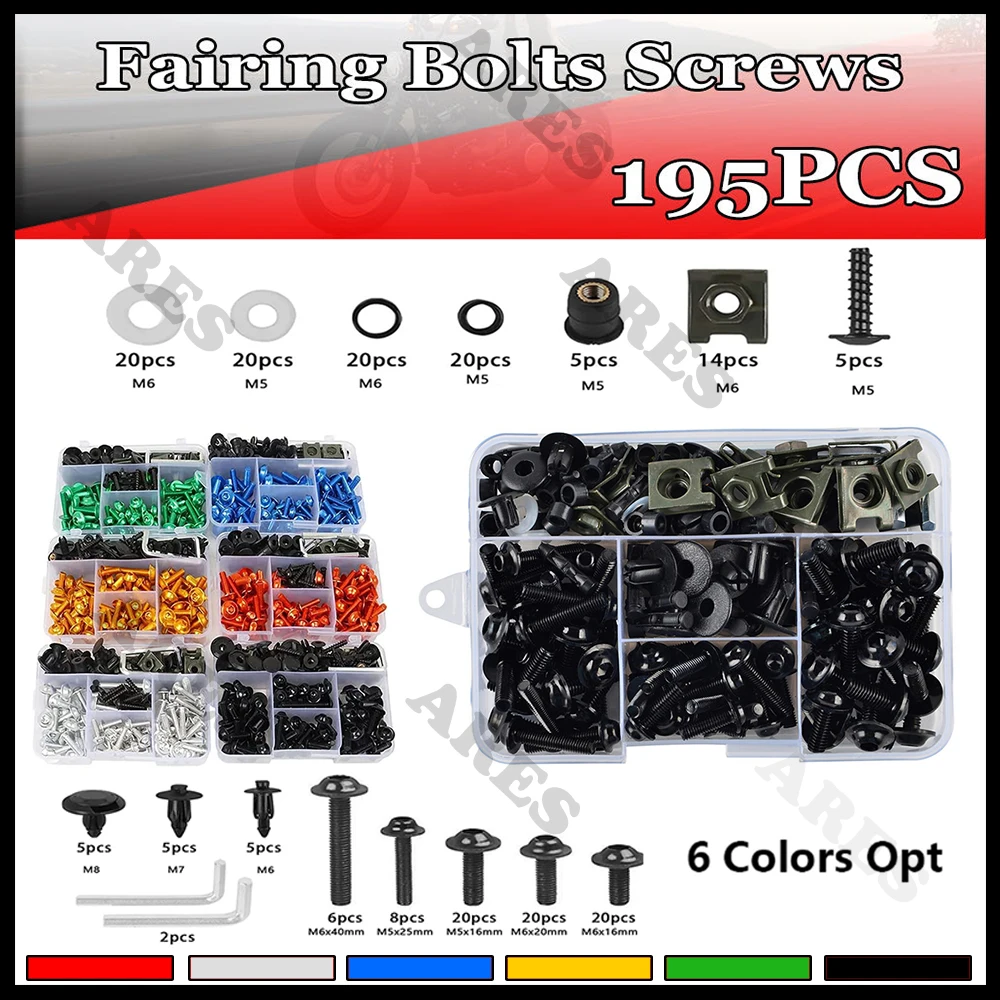 

Fairing Bolts Screws Kit Nut Clips For Kawasaki Ninja ZX6R ZX7R ZX9R ZX10R ZX10RR ZX12R ZX14R ZX 4RR 6R 7R 9R 10R 12R 14R 10RR