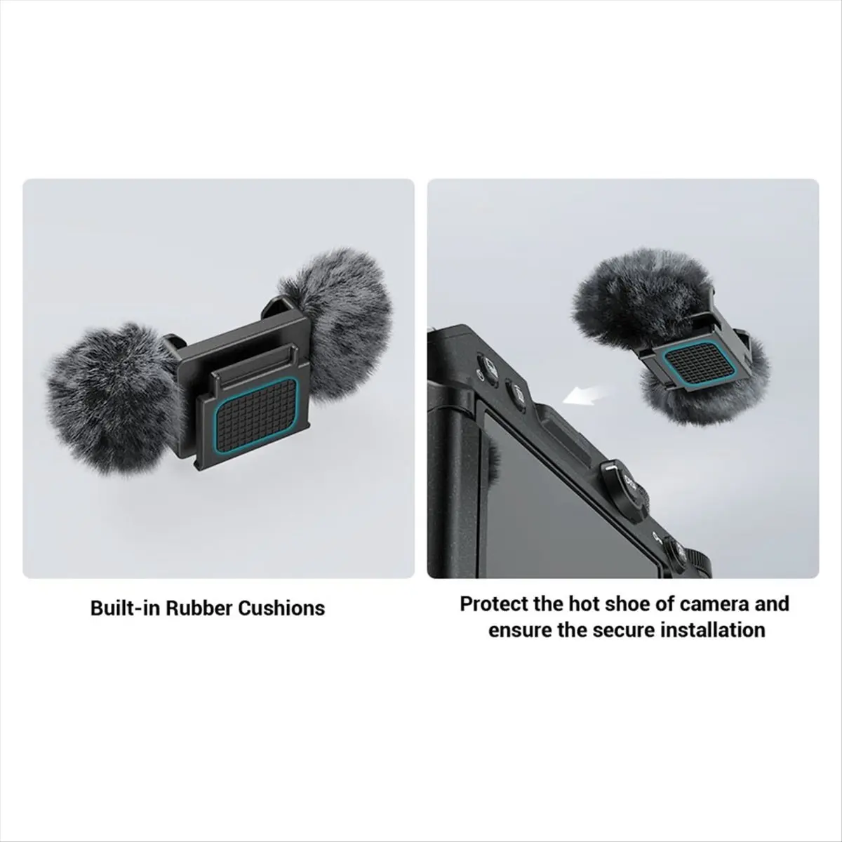 doyme Noise-Reduction Windsheild Made of Nylon and Fiber, with Cold Shoe Adapter and Rubber Cushions for Nikon Z 30-3859