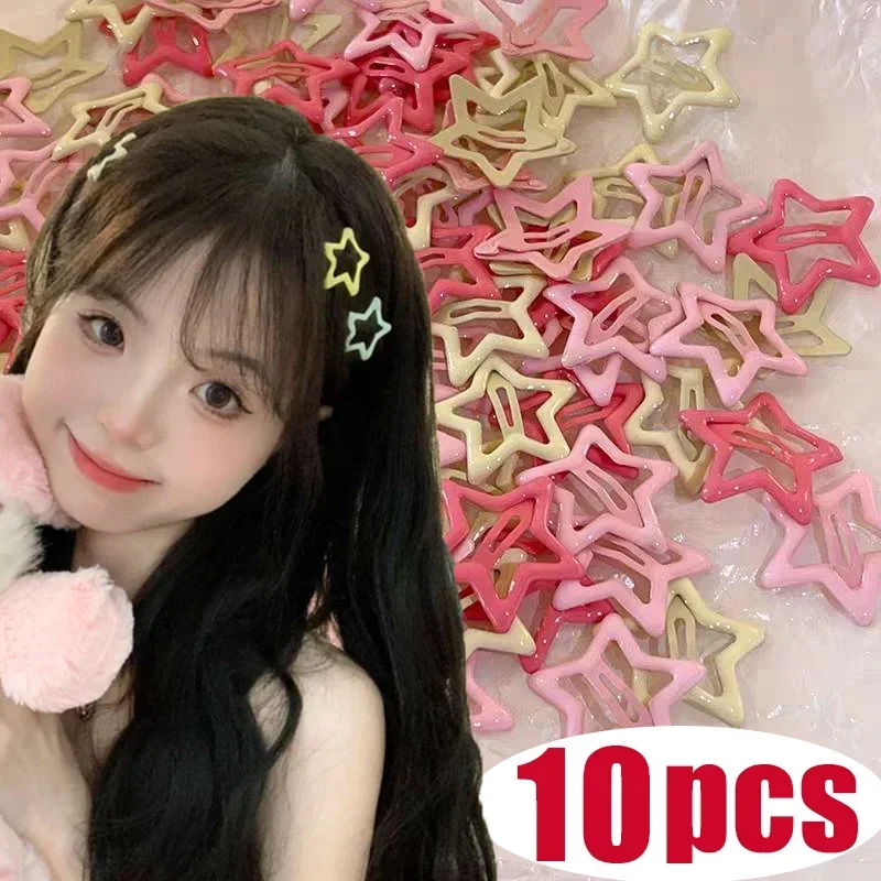 

Colorful Metal Star BB Hair Clips for Women Girls Y2k Trendy Star Bangs Side BB Clips Cute Hair Accessories Headwear