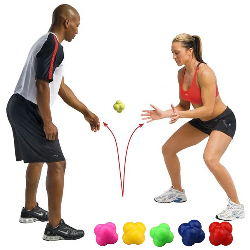 1 Pcs Fitness Silicone Hexagonal Ball Speed And Agility Fitness High And Low Difficulty Physical FitnessTraining Reaction Ball