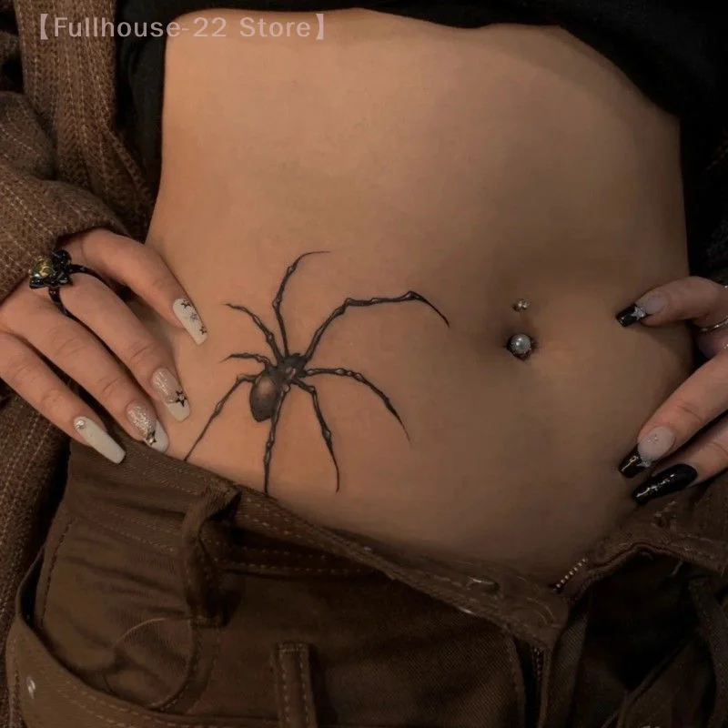 【MAX-22】1 Sheet Spider Waterproof Temporary Tattoo Stickers, Long-lasting Waterproof For One To Two Weeks, For Arm, Leg