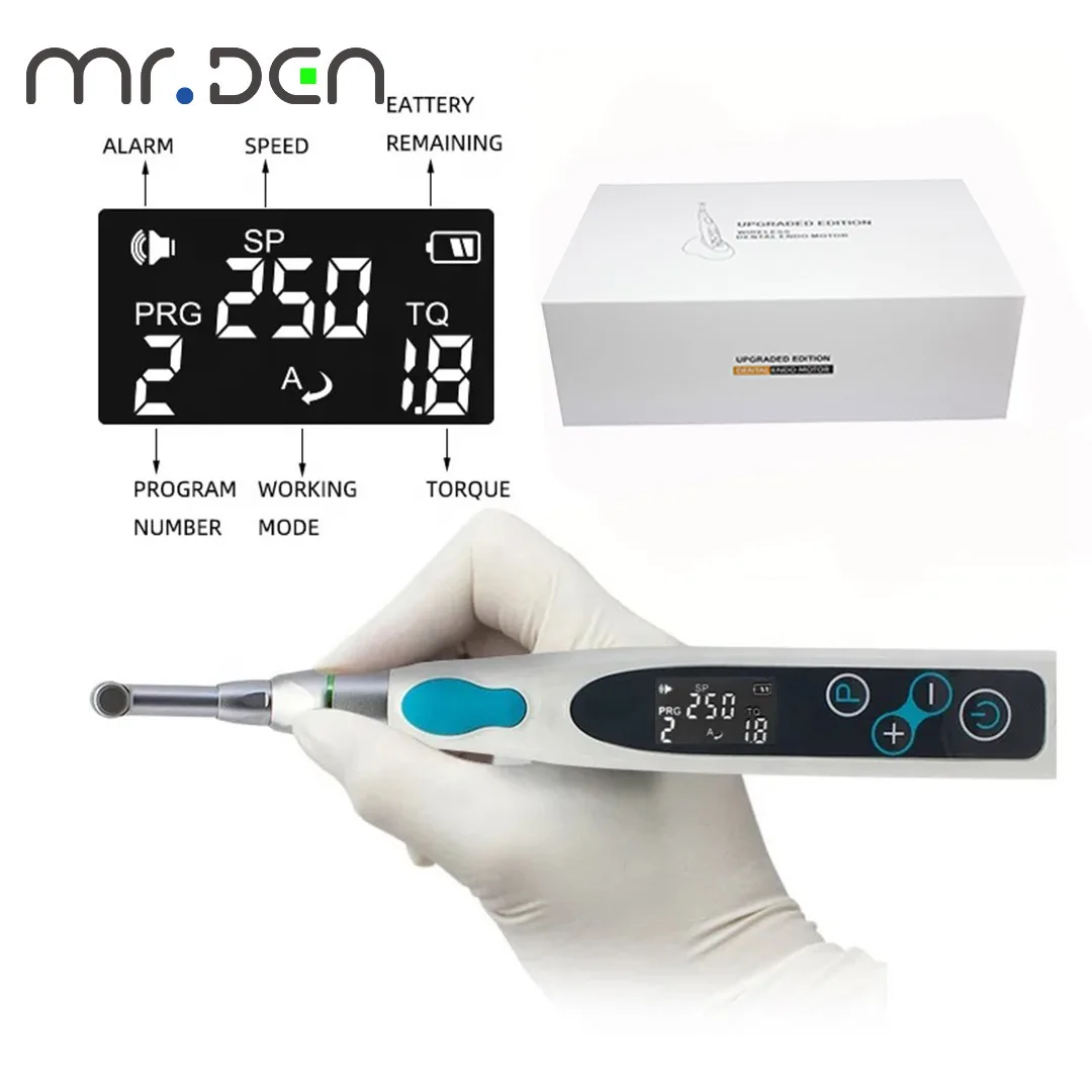 

MR DEN Dental Implant Motor Electric Torque Driver Wireless Implant Torque Wrench Contra Angle Motor
