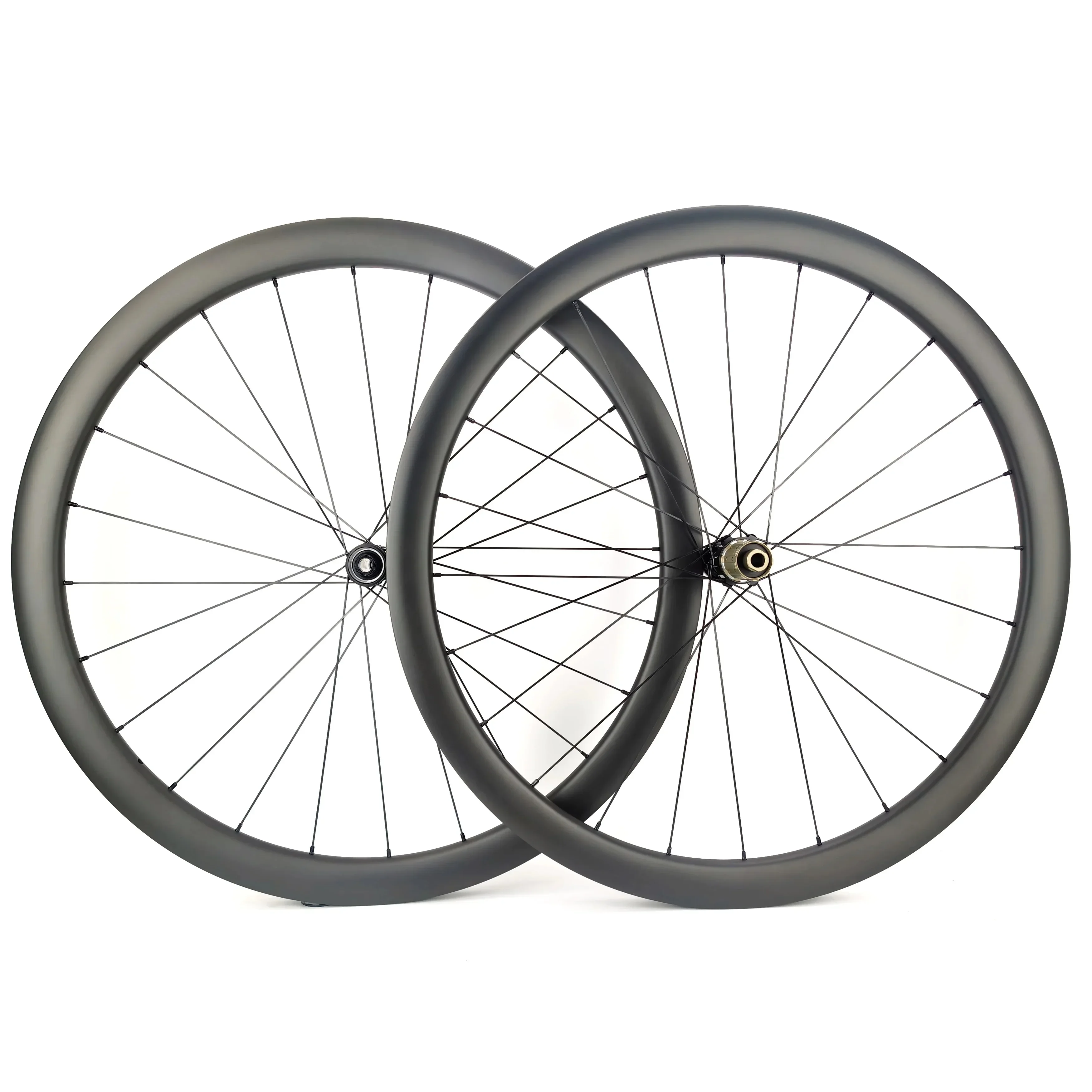 700C 40mm depth road bike disc brakes carbon wheel 27 width tubeless gravel carbon wheel pair with middle