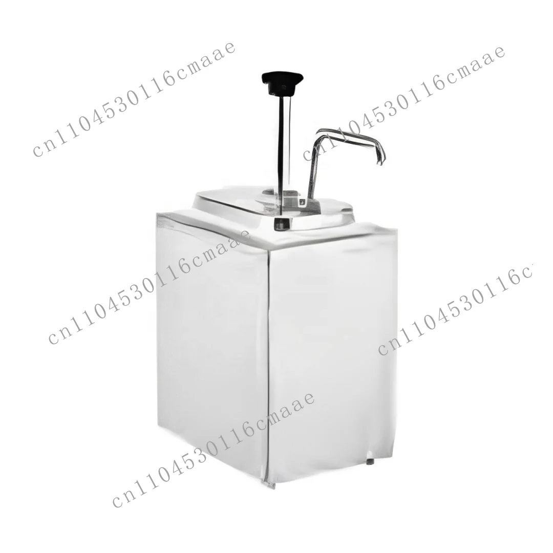 Stainless steel desktop 2L single head sauce dispenser pump for commercial kitchen use, silver, modern design, easy to operate