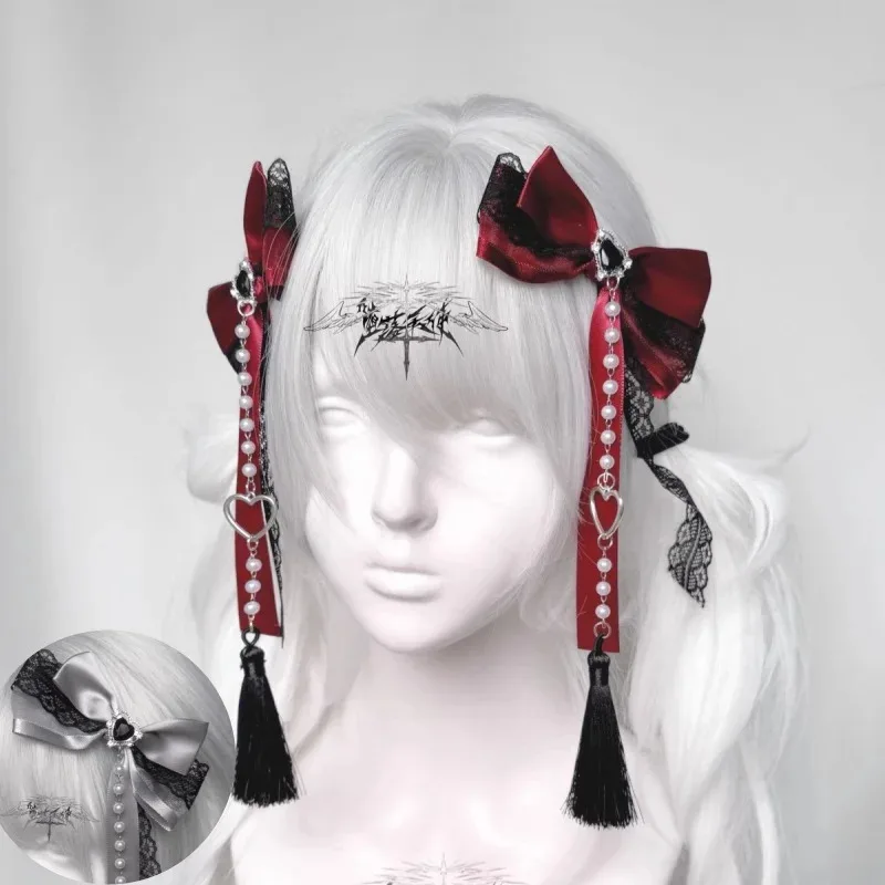 Epingle-a-cheveux-gothique-lolita-1-paire-barrette-a-nœud-punk-accessoires-pour-cheveux-mignons-pinces-a-cheveux-a-pampilles-de-style-chinois-esthetique