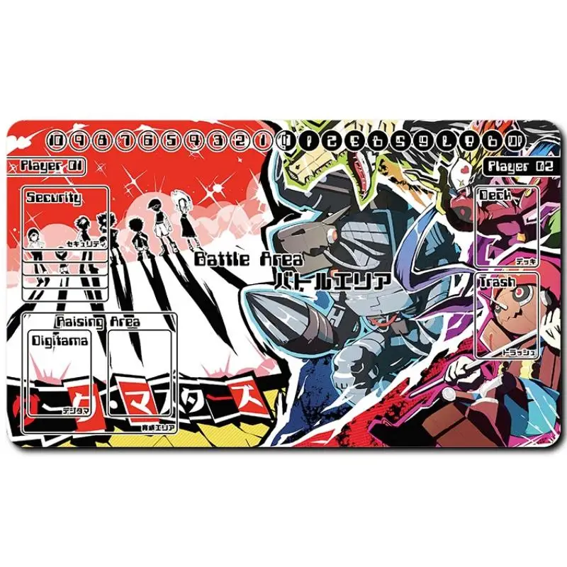 Digimon Adventure Card Pad Dark Masters Susanoomon Agnimon Dtcg Diy Rubber Battle Mat Anime Action Toy Figures Gifts for Friends