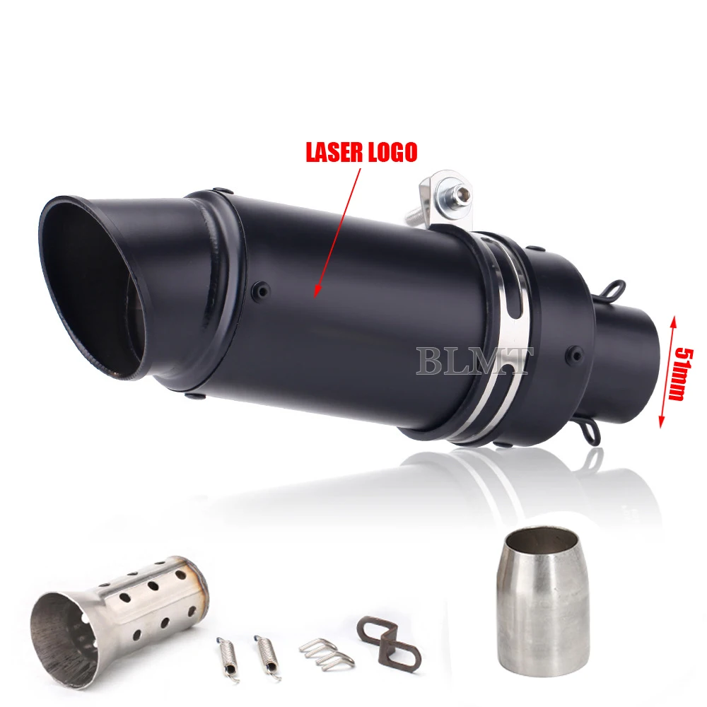 Universele 51/60mm motorfiets sc uitlaat inox uitlaat koolstofvezel uitlaat met DB Killer voor z900 R3 R25 MT07 MT09 R1 Z400 Z650