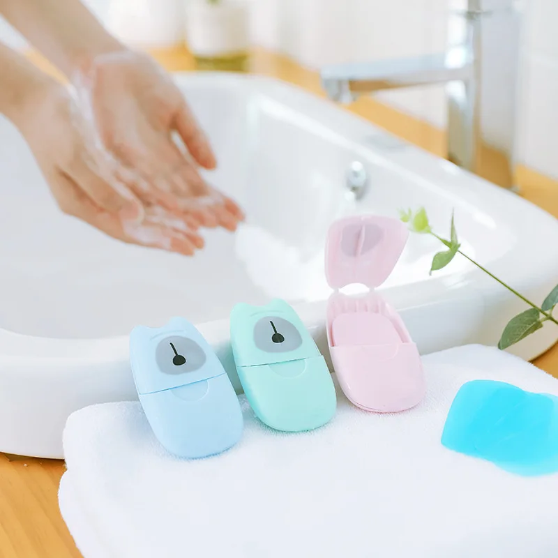 Travel Soap Paper Portable Mini Paper Slice Bathroom Supplies Soap Paper Flakes Pull Type Disposable Soap Paper