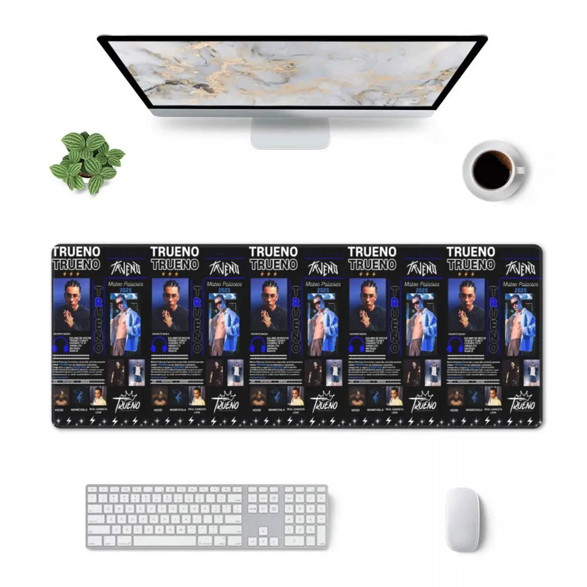 Large Mouse Pad Funny Trueno Hip Hop Rapper Gamer PC Laptop Mats Keyboard Carpet Computer Gaming Office Accessories Desk Mat