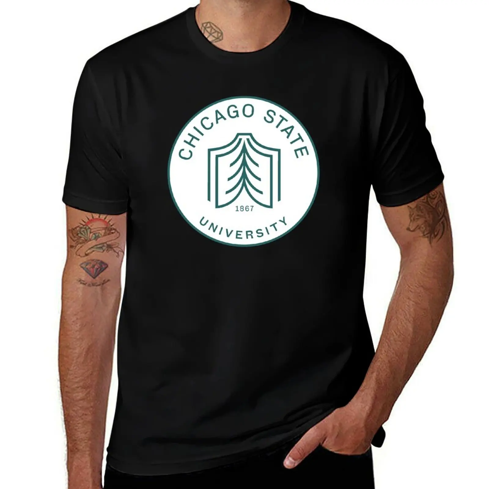 

Chicago State University T-Shirt cotton tshirt 100% t shirt men 100% cotton luxury brand T-Shirt