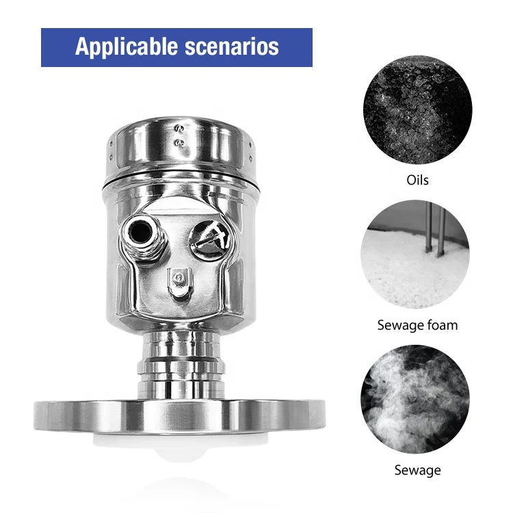 Radar Level Transmitter Meter 0-120m Sensor for Various Liquids Level Measuring Instrument