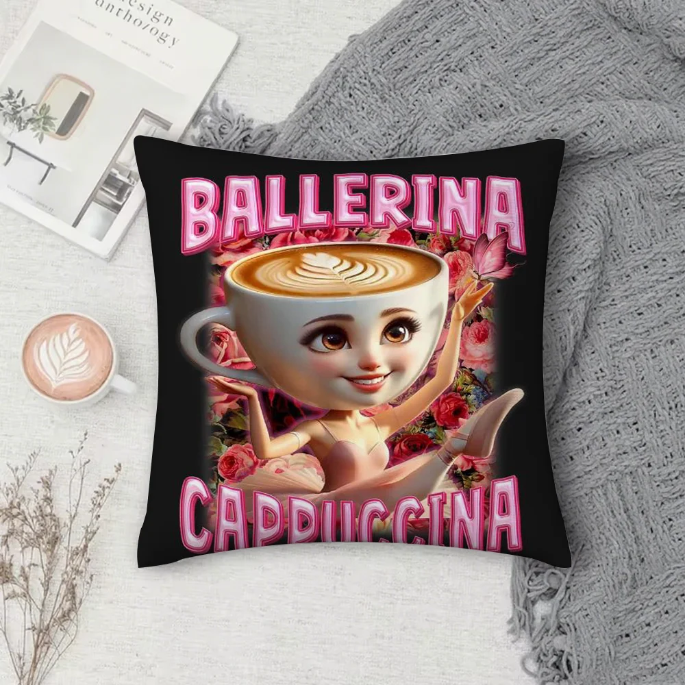 ITALlan Brainrot الإبداعية الحيوان كيس وسادة مربع الوجهين الطباعة قصيرة أفخم غطاء وسادة أريكة غرفة نوم السرير وسادة