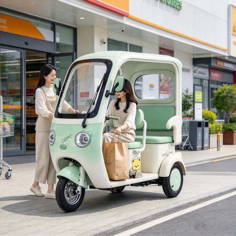 Top Selling Economical Hot Sale Mini Electric Tricycle Construction Vehicle For Seniors 48V/60V/72V Optional With Roof