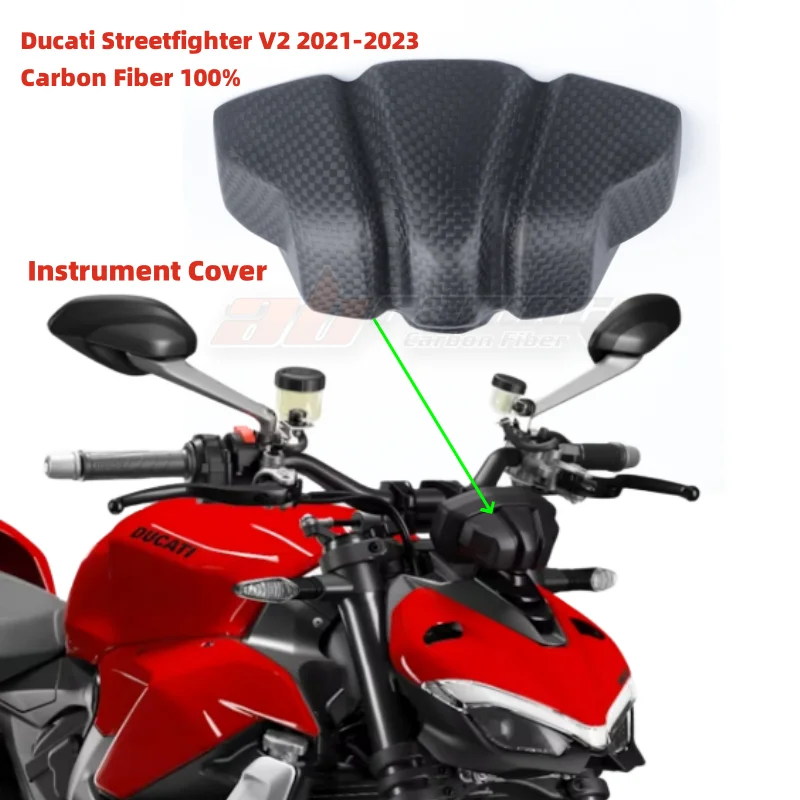 

Instrument Cover Front Fairing For Ducati Streetfighter V2 2021-2023 Carbon Fiber 100%