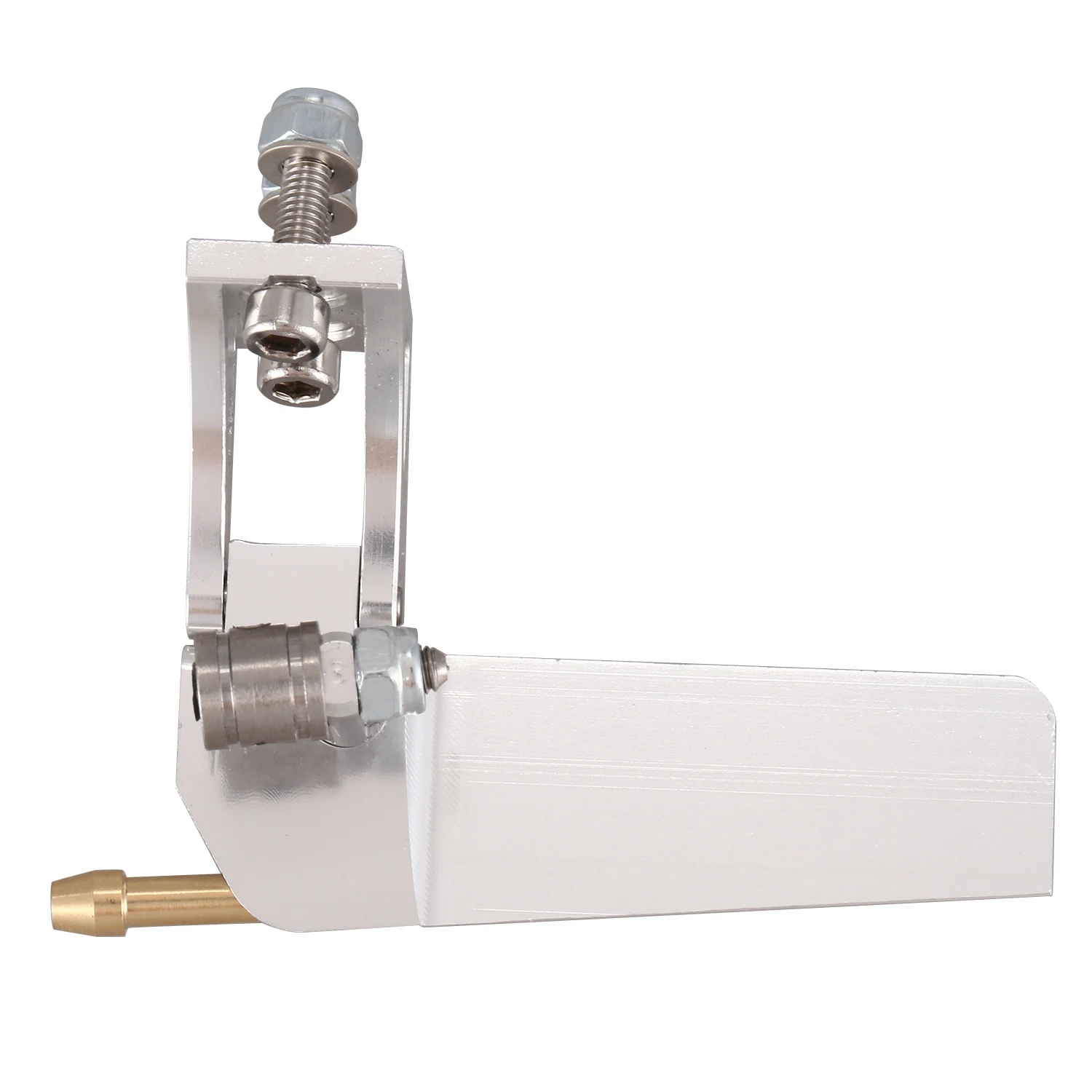 B49B-1PC RC قارب سبائك الألومنيوم امتصاص الماء الدفة 52 مللي متر التوجيه الدفة للتحكم عن بعد RC قوارب أجزاء التصنيع باستخدام الحاسب الآلي