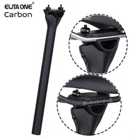 elitaone Bicycle Seat post 63D Ultralight Carbon Top Clamp Suitable MTB/Road Carbon saddle Rails Lengthened 450mm