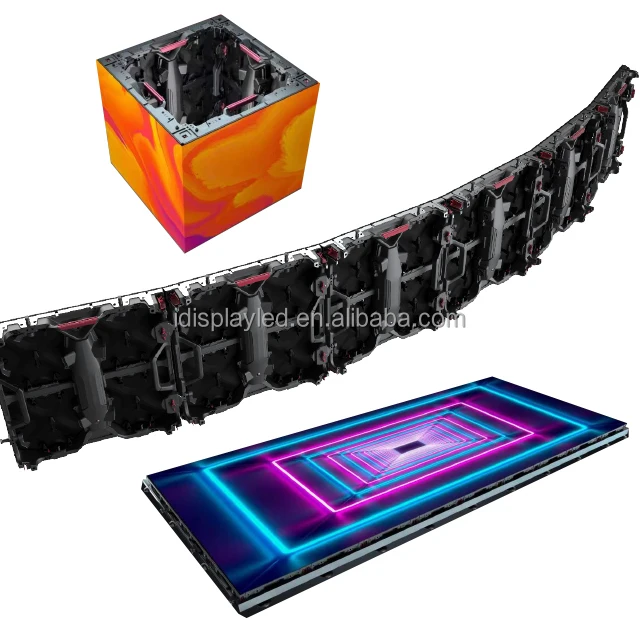 

Оренда круглого сценического светодиодного дисплея Полноцветный изогнутый экран Светодиодный экран Концерт