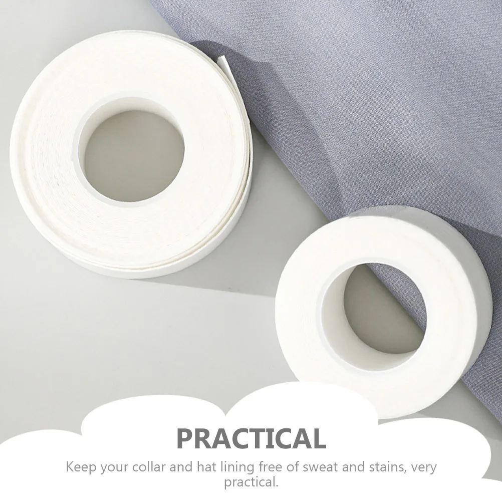 

4pcs Sweat-absorbing Stickers 4 Rolls Hat Liner Pads Protector Invisible Collar Men Breathable Absorption Pad Self-adhesive