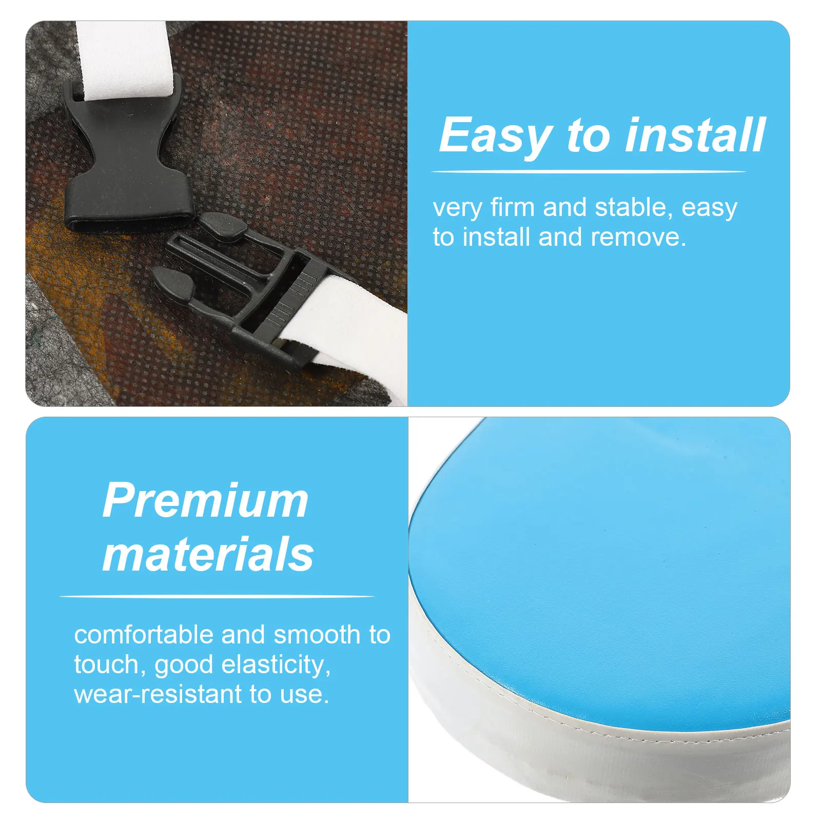 

Cycling Cushion Rear Saddle Non Slip Stretch Surface Easy Clean Thickened Sponge Removable Back Bicycle Safety Seat For
