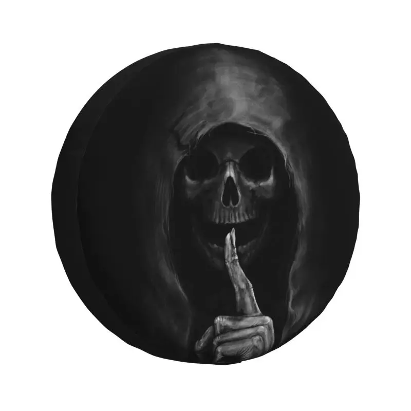 

Custom Horror Gothic Death Skull Spare Tire Cover for Jeep SUV RV Camper Car Wheel Protectors Accessories 14" 15" 16" 17" Inch