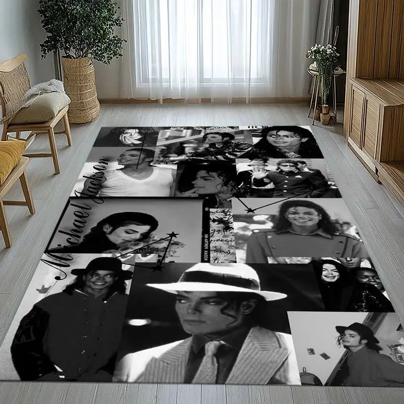 3D Michael Jackson King of Pop Thriller Moonwalk Non-Slip Large Area Rug for Living Room,Bedroom Carpet Mat for Sofa,Home Decor