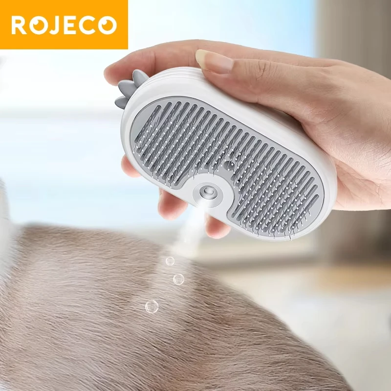 ROJECO Pet Steam Comb Cat Electric Spray Brushes for Dog Hair Removal Combs Pet Hair Grooming Tools Kitten Hair Removal Brushes