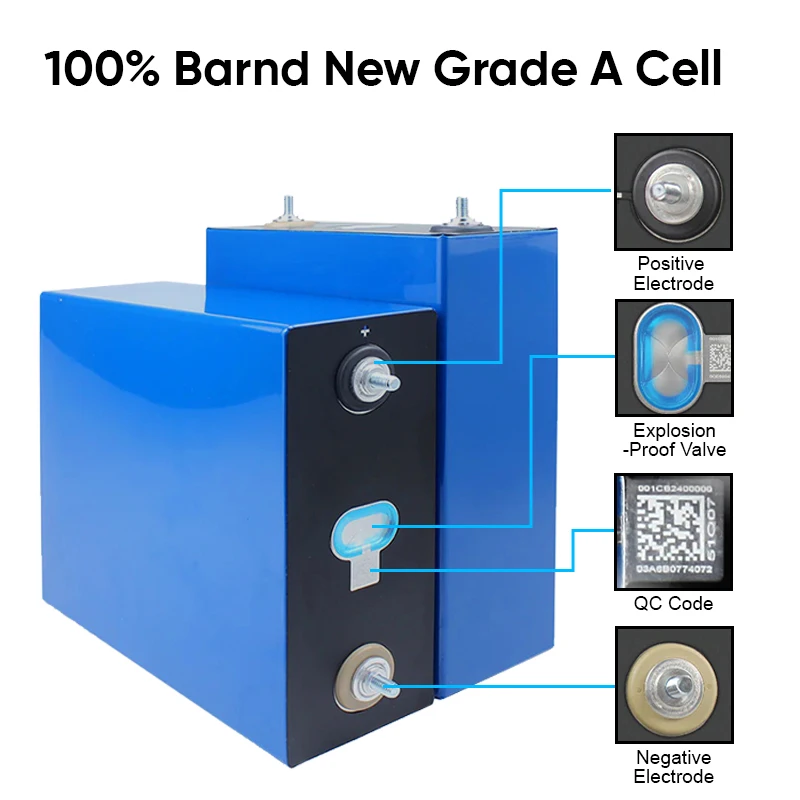 CATL 302AH LiFePO4 Battery for 10KW 15KW 3.2V 3.65V LFP 320AH Rechargeable Batteries Solar Energy Home System 12V 24V 36V 48V