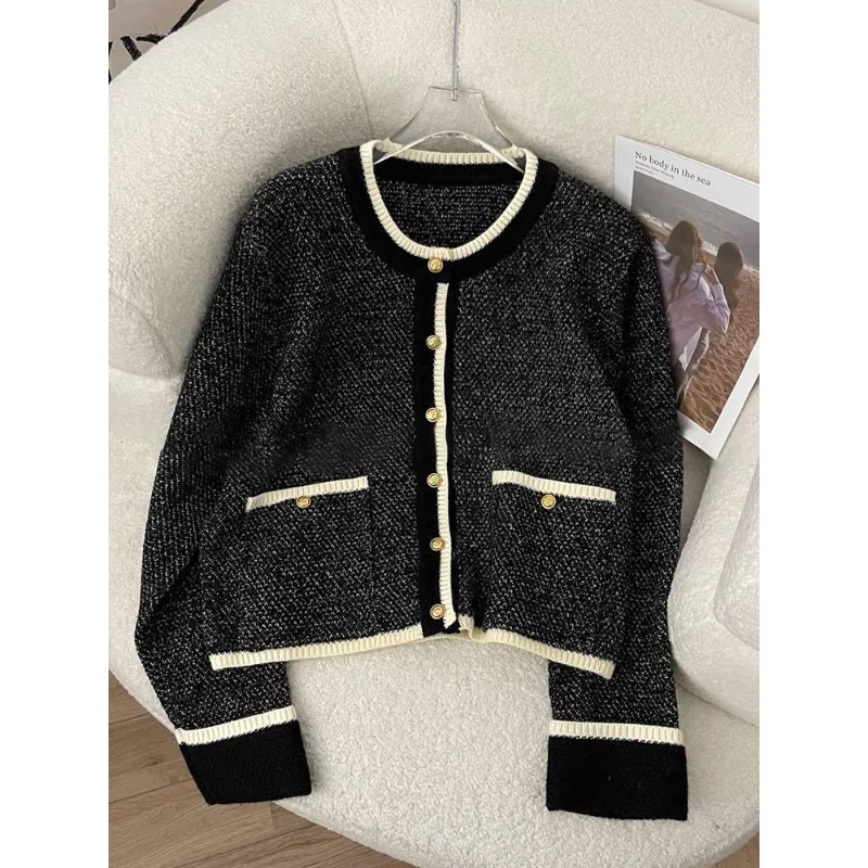 

Осенне-зимний кардиган, верхняя одежда, модный простой корейский вариант, новый женский топ, свитер, вязаный универсальный топ