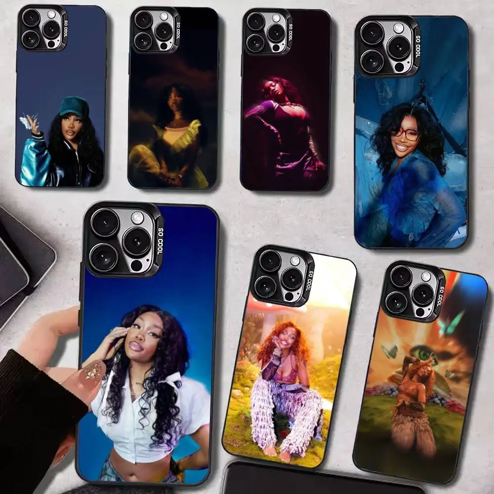 

Rapper S-SZA Phone Case For iPhone17,16,15,14,13,12,11 Plus,Pro Max Black Candy Matte Shockproof Cover