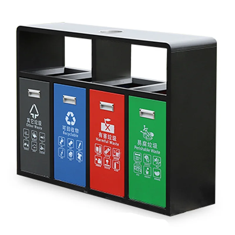 Outdoor trash can Outdoor trash can Dry and wet sanitation Stainless steel peel box