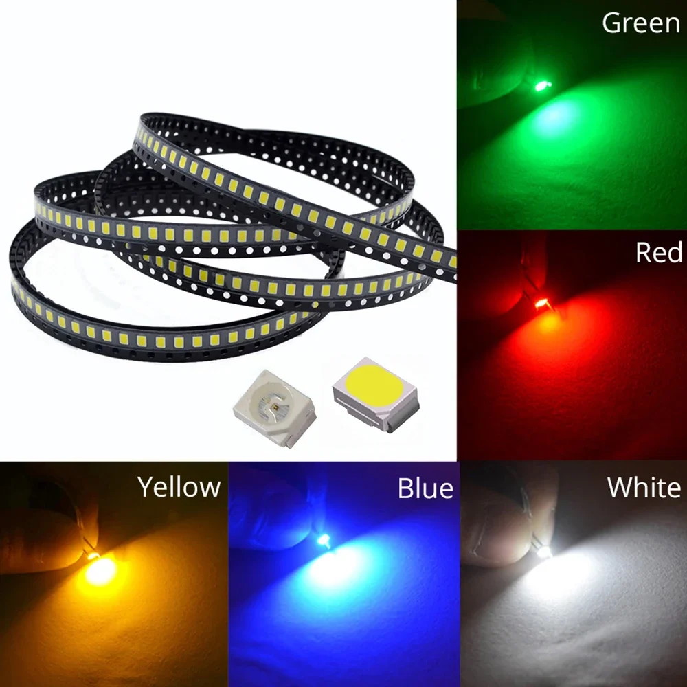 100 sztuk 3020 SMD Biały Czerwony Niebieski Zielony Żółty Dioda elektroluminescencyjna SMT 8-10 LM LED Koralik lampy Mini Chip Światła Domowe