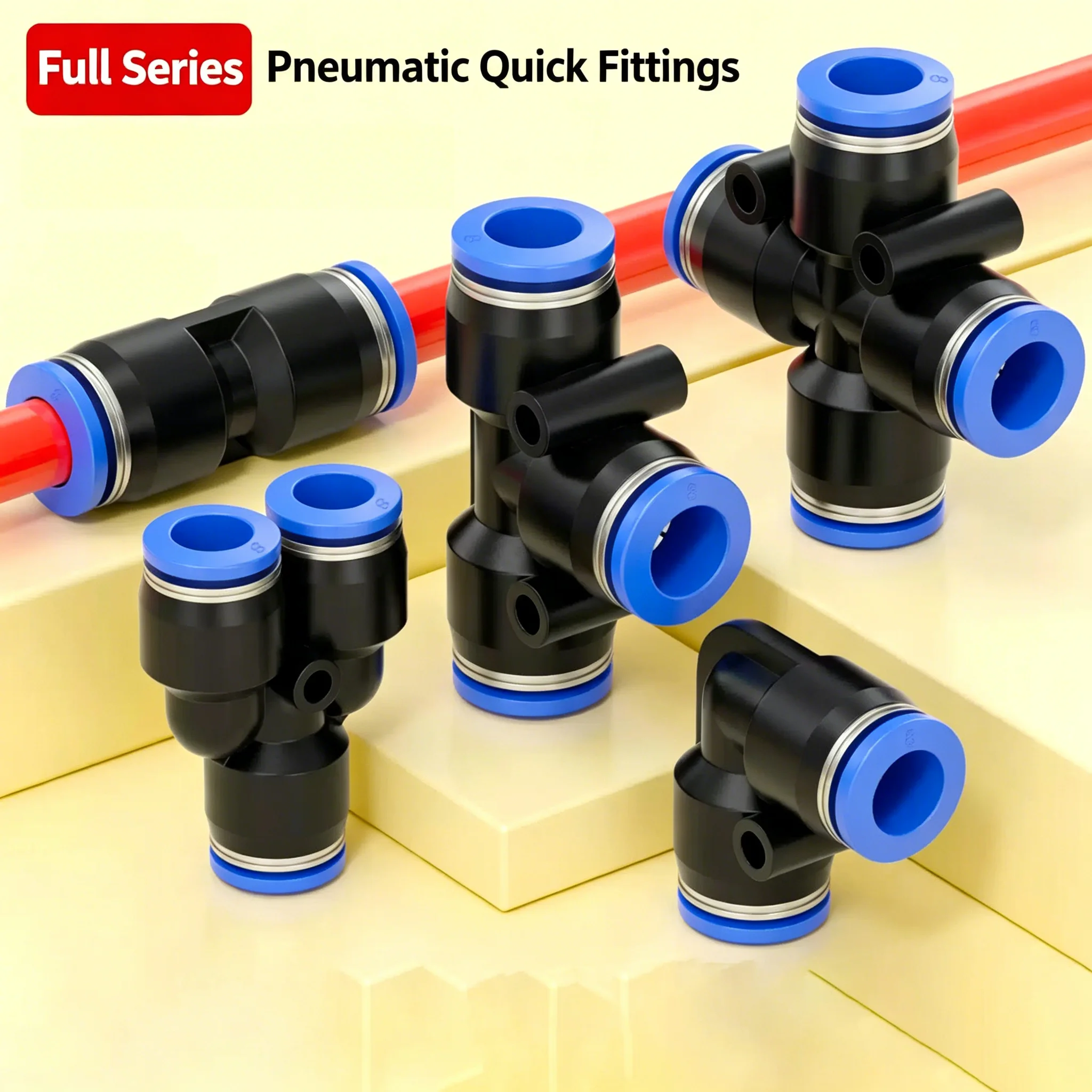 Water Hose Tube Connectors Plastic PU PY BUC 4mm 6mm 8mm 10mm 12mm Push Into Plug Pneumatic Fitting Fittings Quick Connector Air
