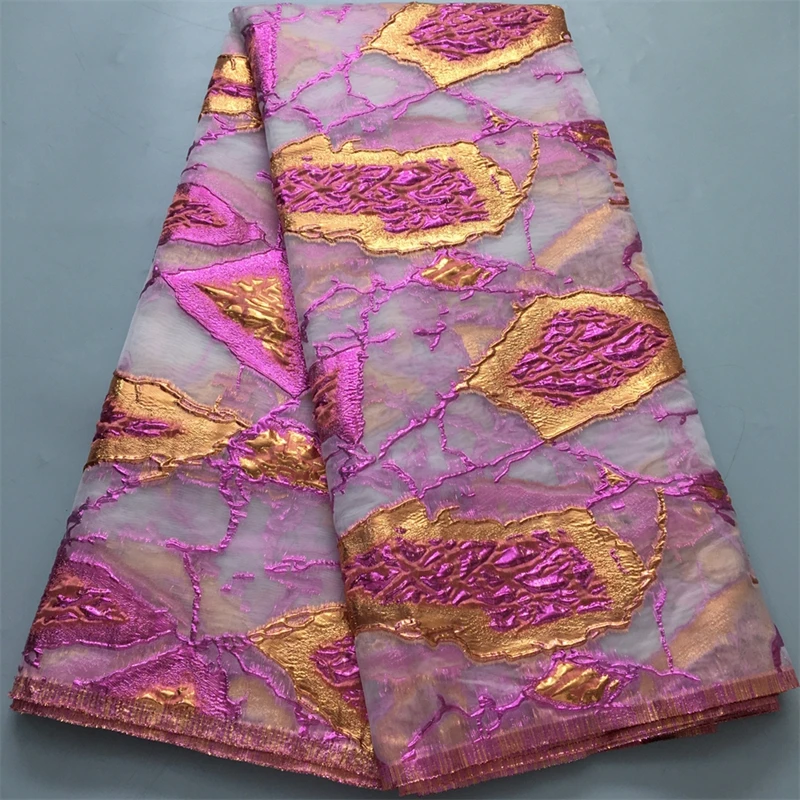 New Design High Quality African Nigerian Tulle Lace Fabric French Organza Party Gown Dress Brocade Jacquard Lace 5 Yards
