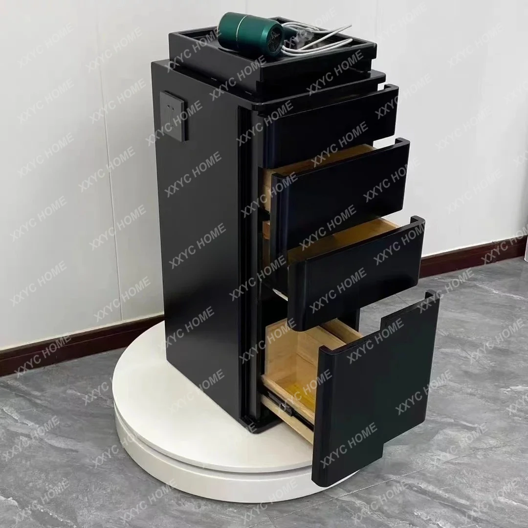 خزانة أدوات صالون الحلاقة لصالونات تصفيف الشعر من الفولاذ المقاوم للصدأ لقص الشعر وخزانة صالون الشعر