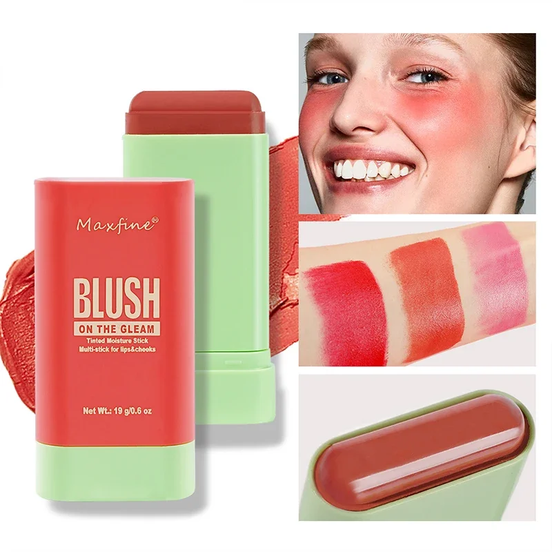 Multifunktions-Rouge-Stick natürliche Wange Gesicht Rouge Rouge Creme dauerhafte hohe Farb wiedergabe aufhellen den Hautton wasserdicht