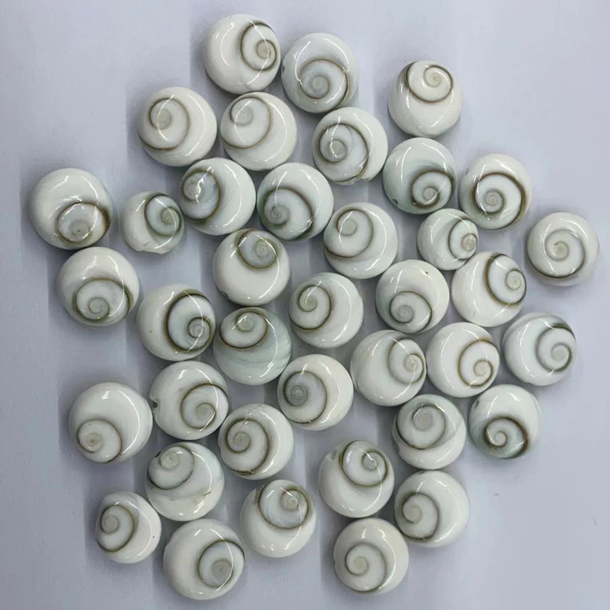 

10Pcs 10mm Natural Conch and Mother Of Pearl Shell Beads Premium Loose Beads, Craft Supplies for DIY Earrings Jewelry Decoration