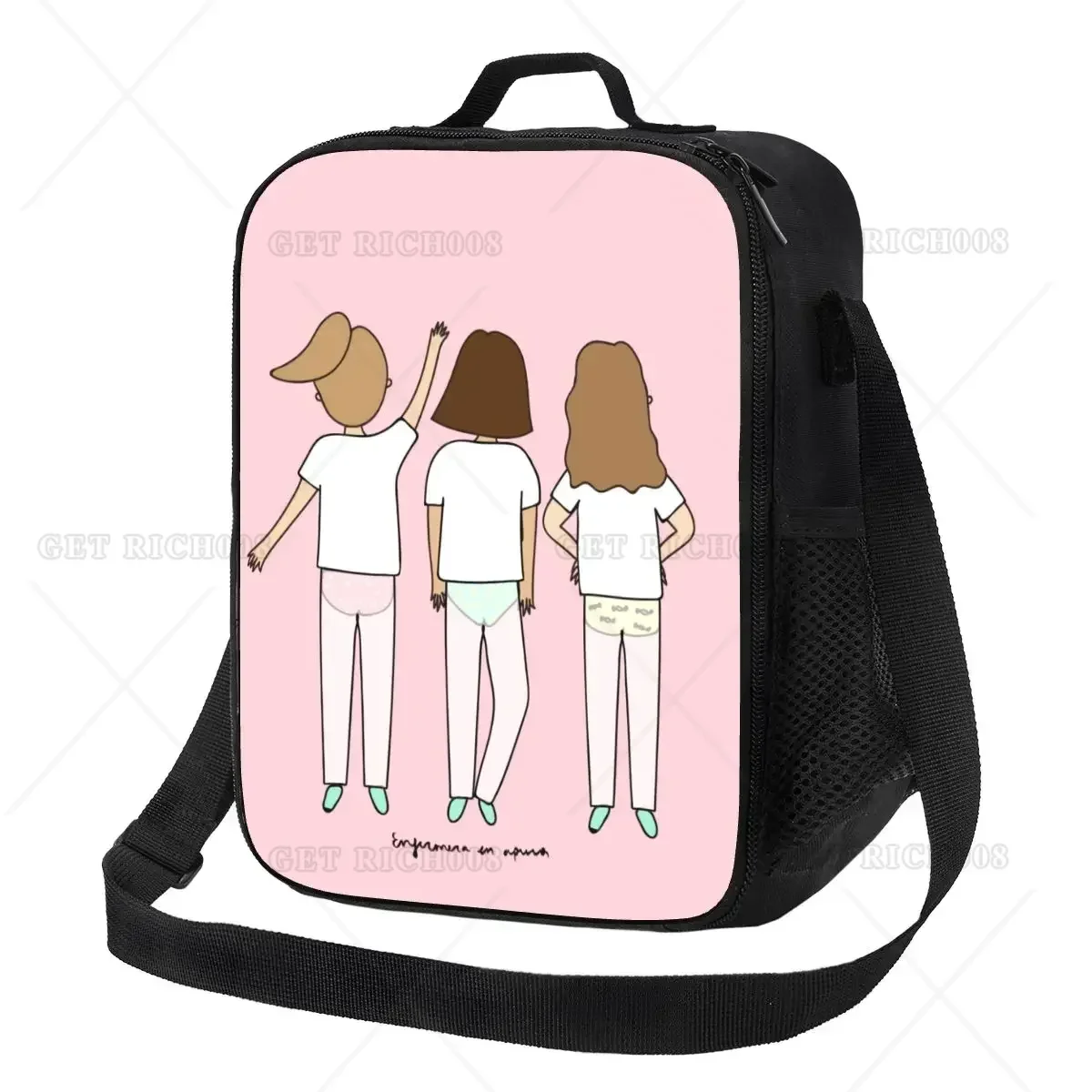 Custom Enfermera En Apuros Doctor Nurse Lunch Bag Men Women Thermal Cooler Insulated Lunch Box for Kids School