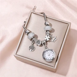 Fashion beads bracelet personality quartz women's bracelet wrist watch