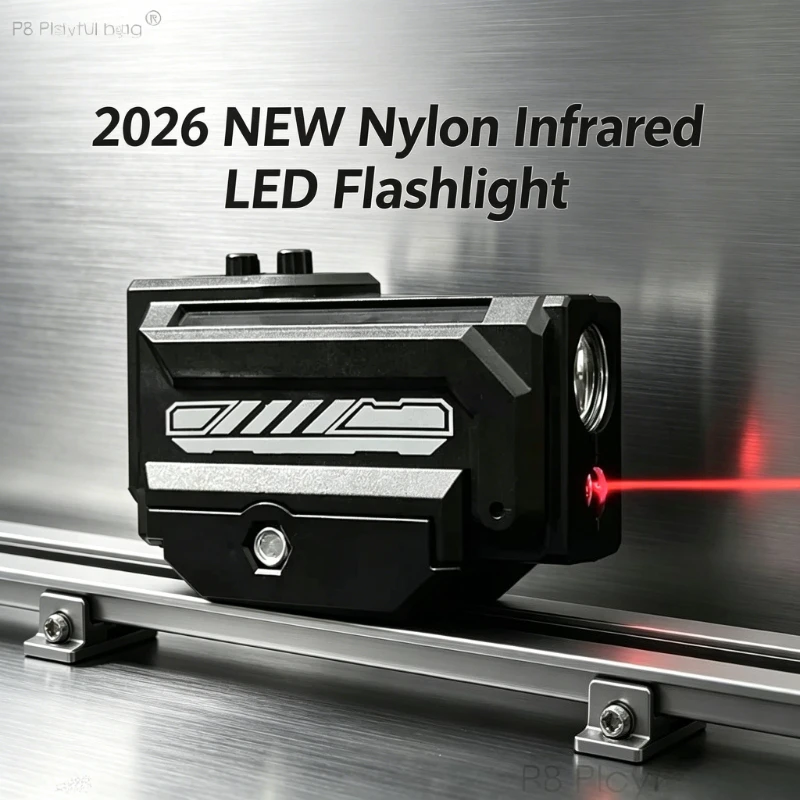 

2026 New Nylon LED Infrared Flashlight 20mm Rail Adjustable Hanging Mount Design for Outdoor Game Sport Night Hunting