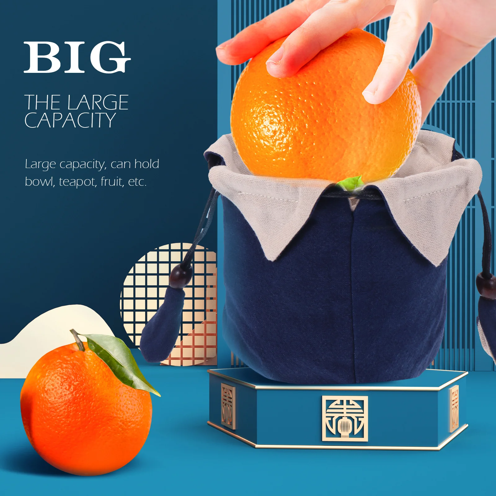 

Cotton Teaware Storage Bag Quilted Portable Protector for Teapot Teacup Tea Set Travel Pouch Teapot Bag Teaware Pouch