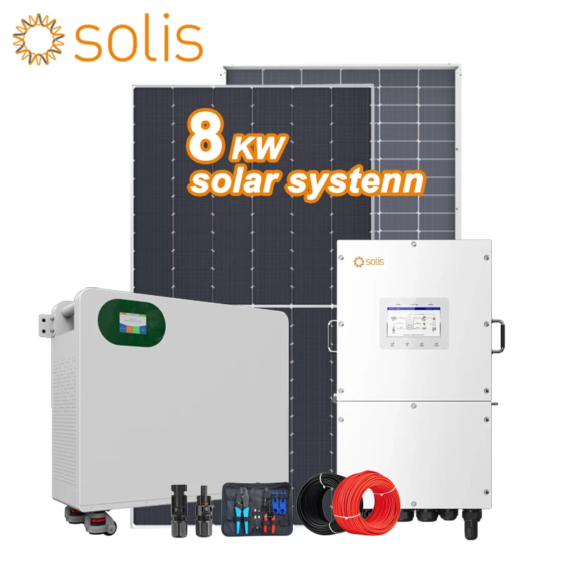 Solar Panel Hybrid Power System Complete 8Kw 15Kw 25Kw Solar Energy Storage System Residential With Photovoltaic Panels