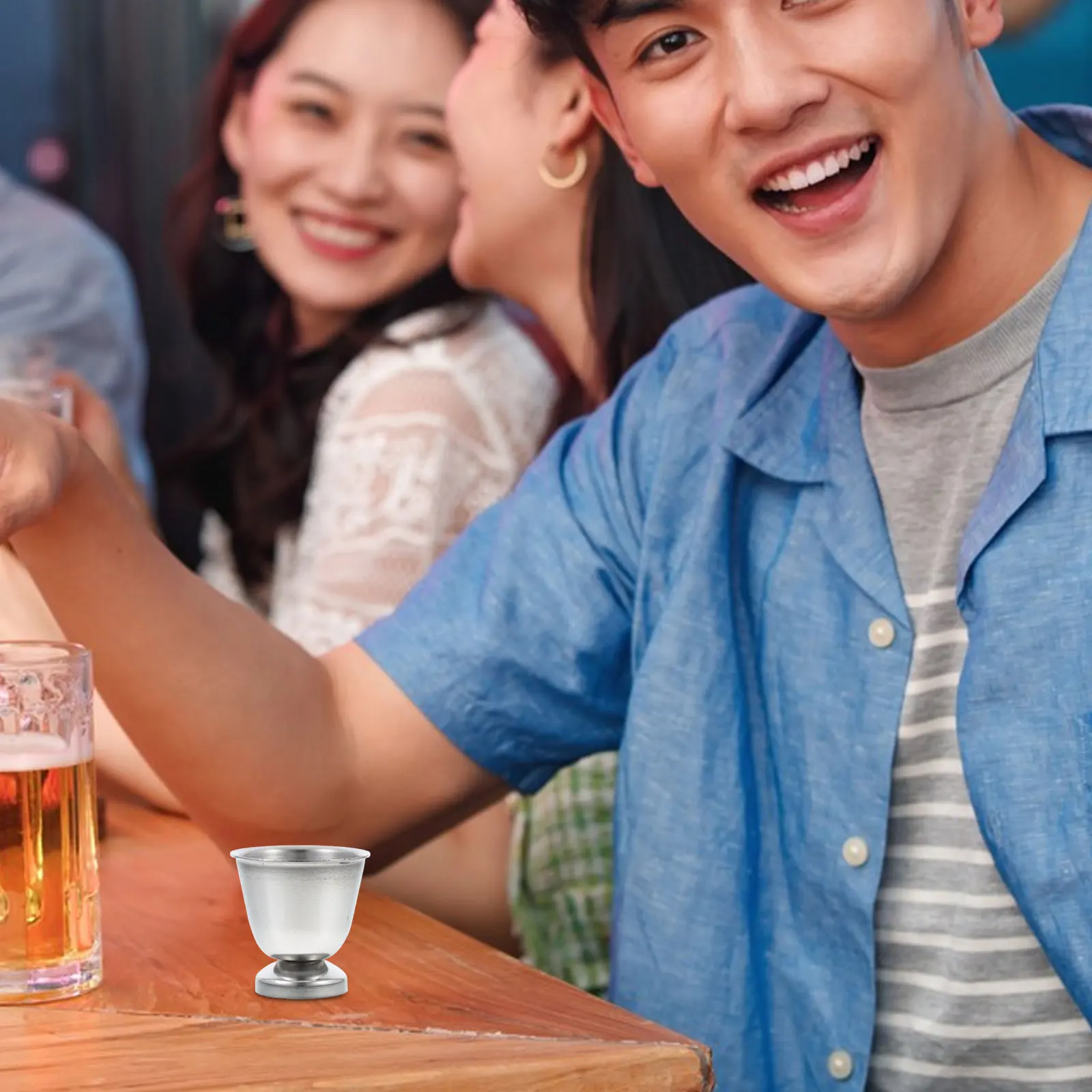 

6 Pcs Stainless Steel Cup Mugs Drinking Glasses Juice Metal Cups for Beer Offering